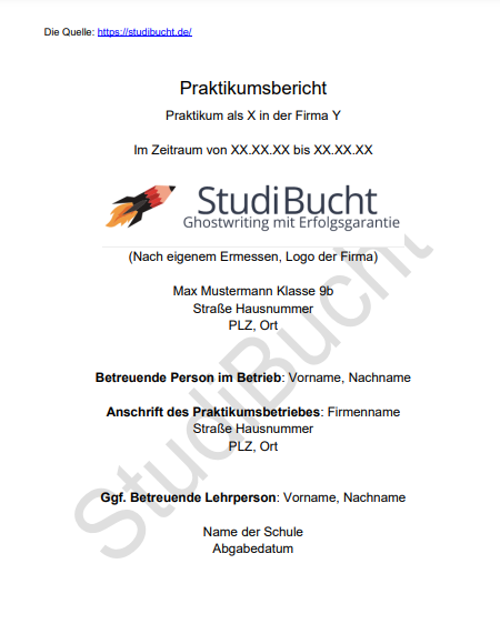 Praktikumsmappe Deckblatt richtig gestalten!