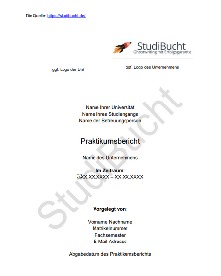 Praktikumsmappe Deckblatt richtig gestalten!