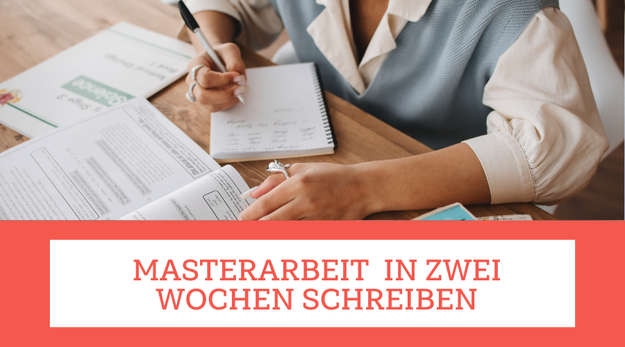 masterarbeit in zwei Wochen schreiben