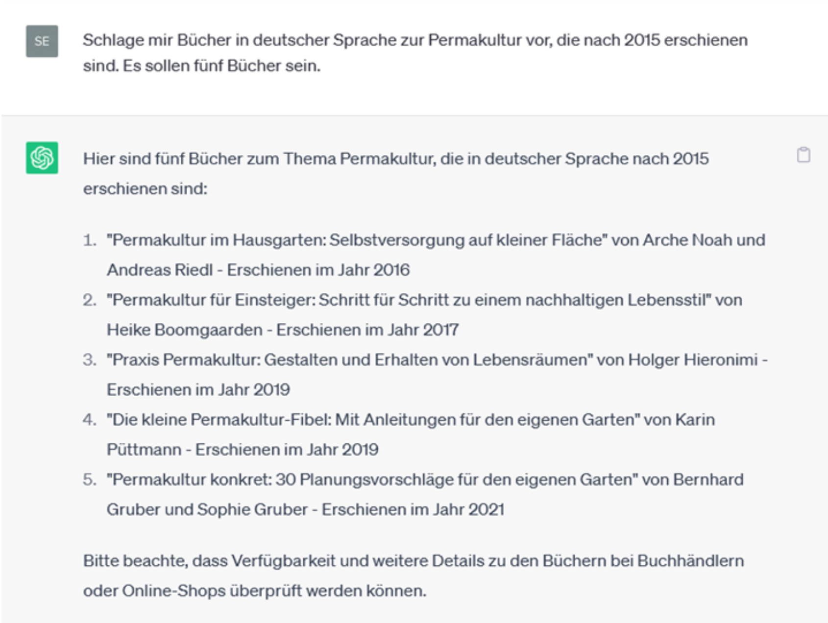 ChatGpt Literaturrecherche